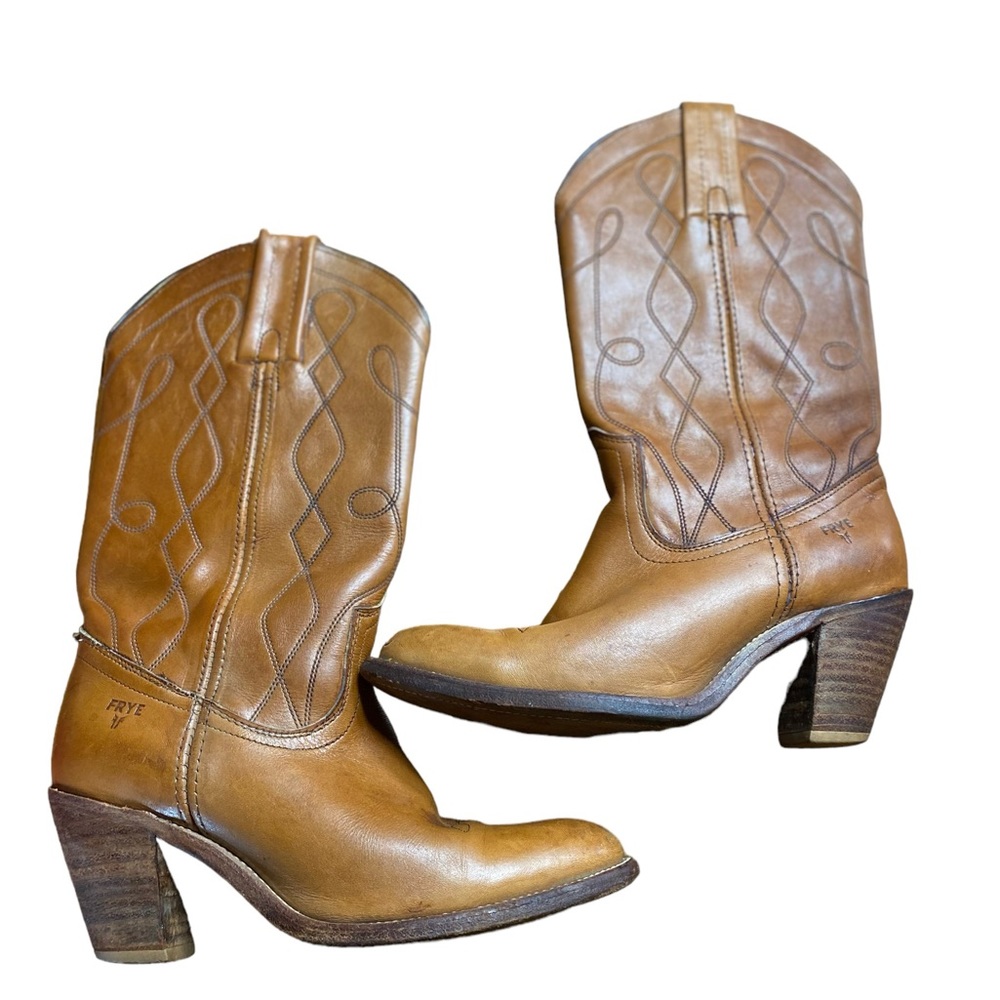 Frye Brown Heeled Boots